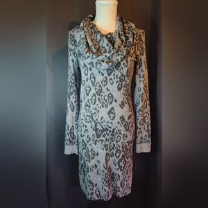 Karen Kane Medium Gray Cheetah Print Dress
